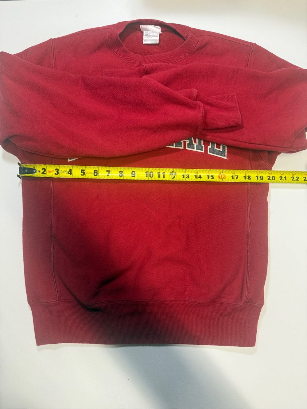 Champion Reverse Weave Small Red Crewneck Sweatshirt - Picture 7 of 9